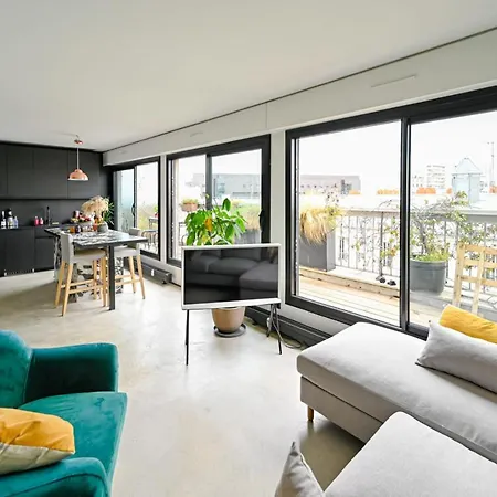 Splendid With Rooftop Near La Villette Appartement